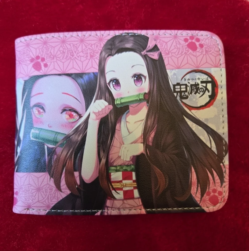 New nezuko demon slayer anime manga leather wallet